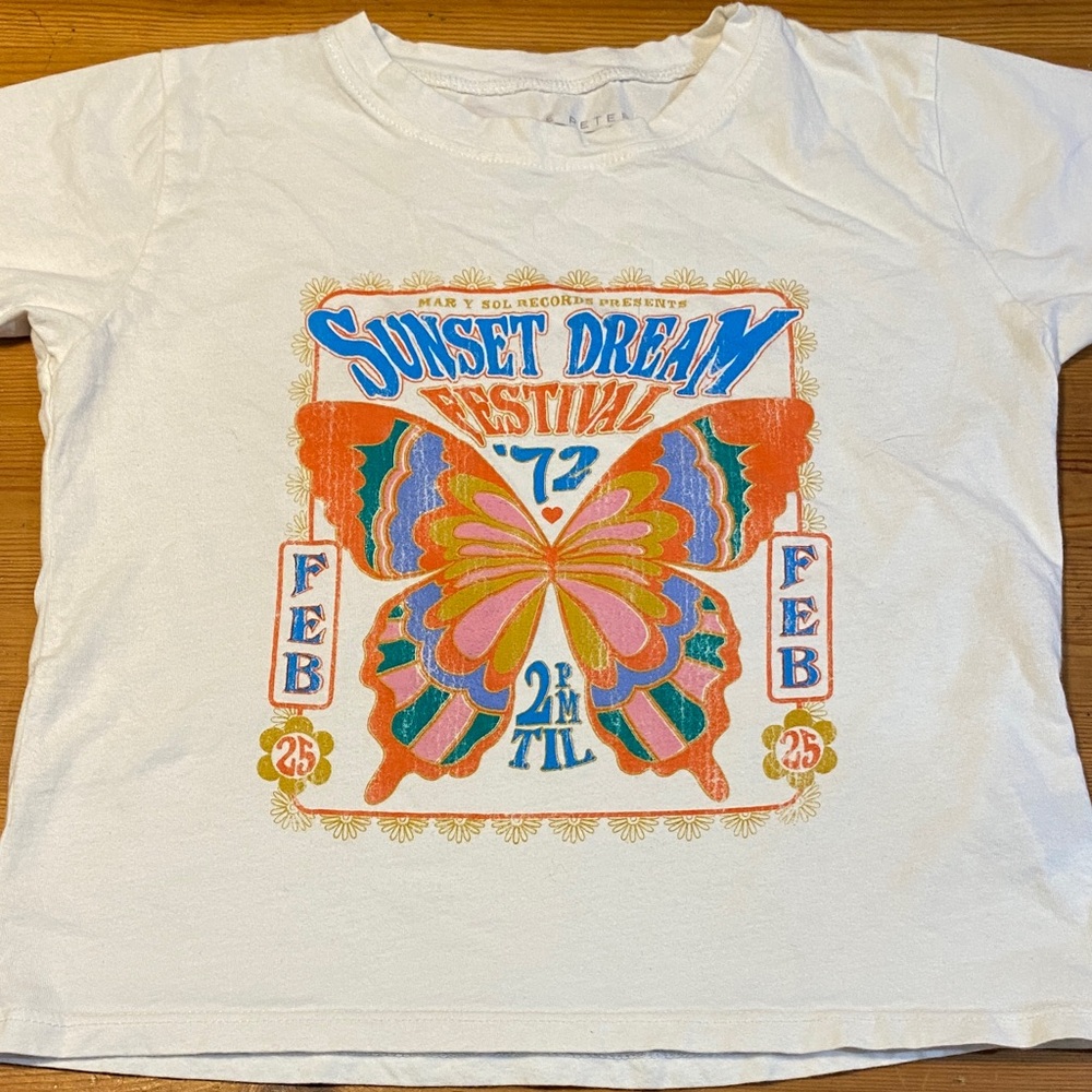 Prince Peter Collection Sunset Dream Butterfly Tee - White
